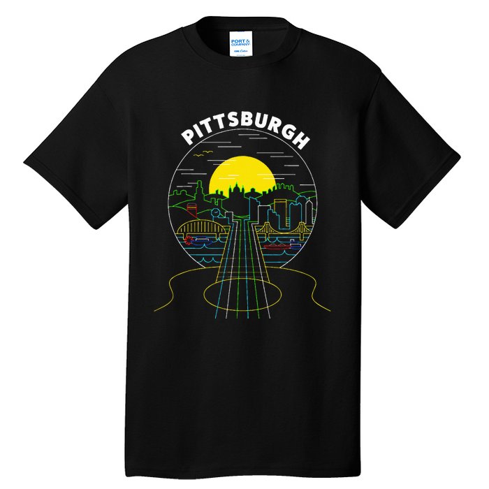 Pittsburgh Music Guitar 412 Pittsburgh Bridges Tall T-Shirt