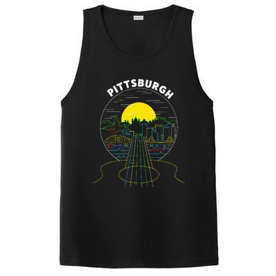 Pittsburgh Music Guitar 412 Pittsburgh Bridges PosiCharge Competitor Tank