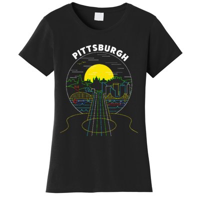 Pittsburgh Music Guitar 412 Pittsburgh Bridges Women's T-Shirt