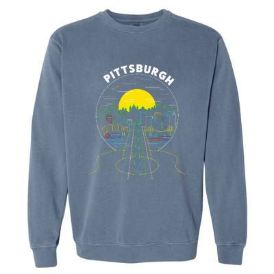 Pittsburgh Music Guitar 412 Pittsburgh Bridges Garment-Dyed Sweatshirt