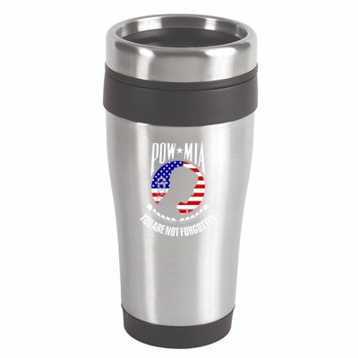 Pow Mia Gift American Flag You Are Not Forgotten Gift 16oz Travel Tumbler