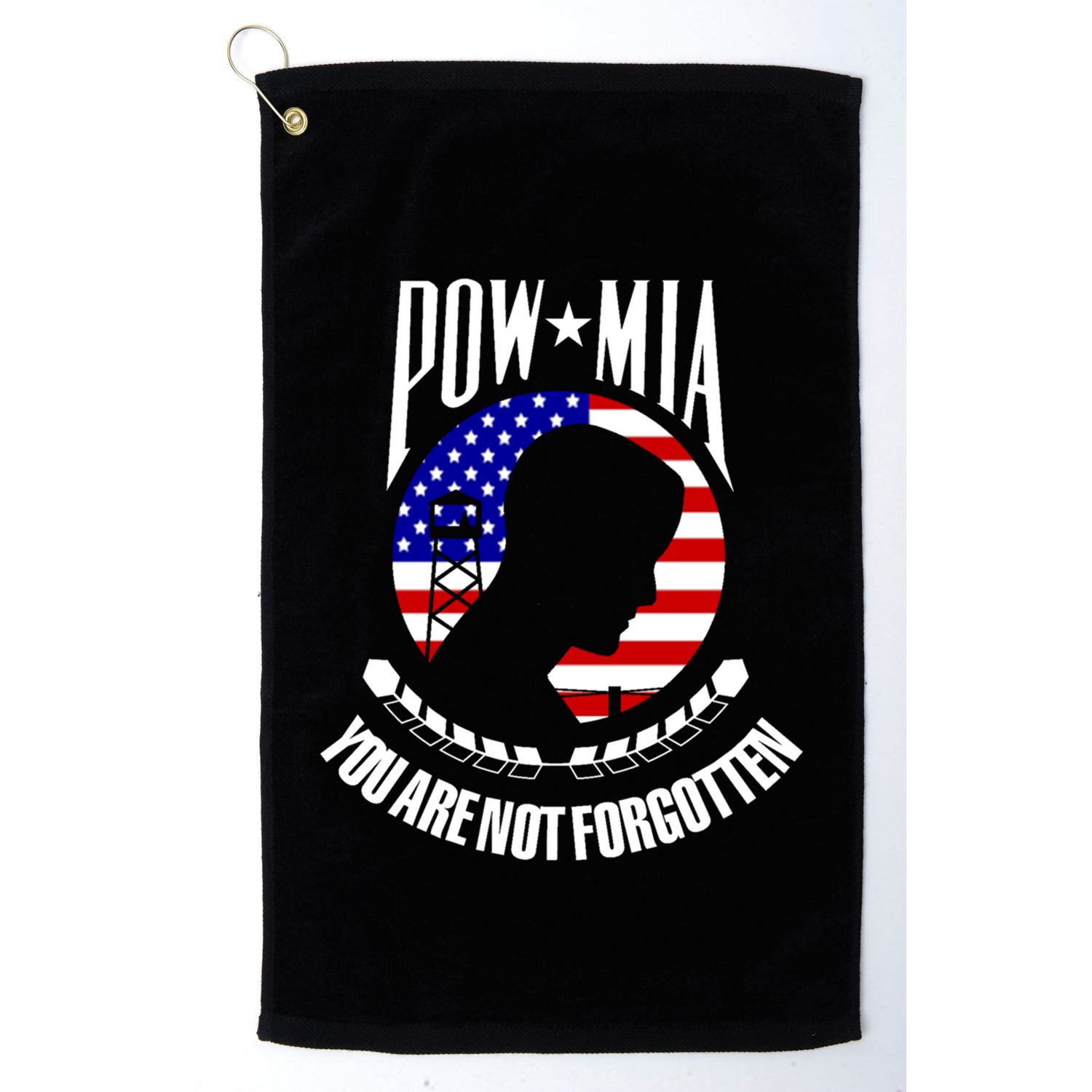 Pow Mia Gift American Flag You Are Not Forgotten Gift Golf Towel