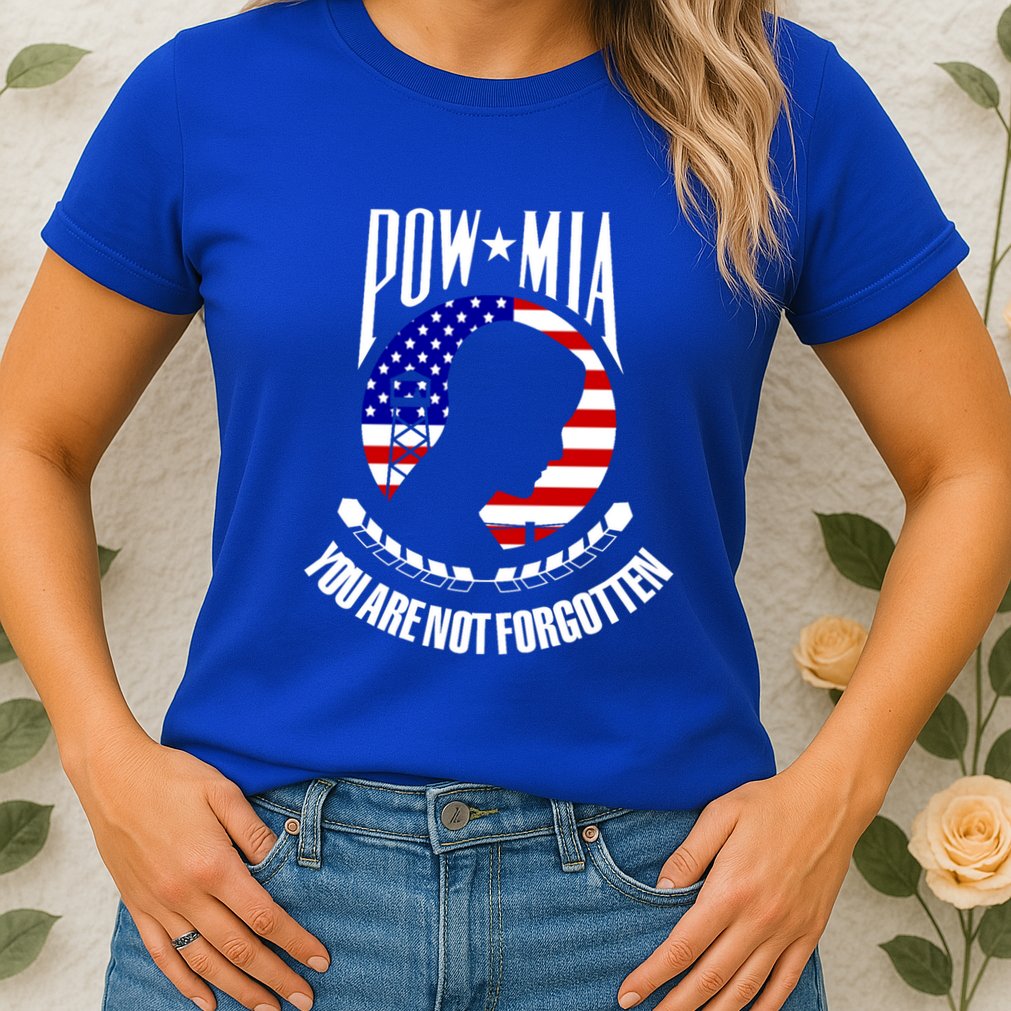 Pow Mia Gift American Flag You Are Not Forgotten Gift Womens T-Shirt