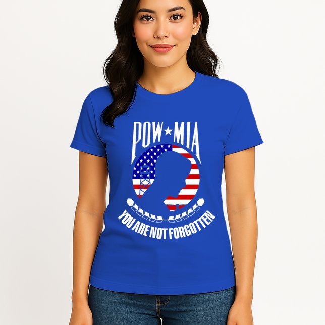 Pow Mia Gift American Flag You Are Not Forgotten Gift Womens T-Shirt