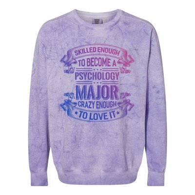 Psychology Major Gift Psychologist Gift Colorblast Crewneck Sweatshirt