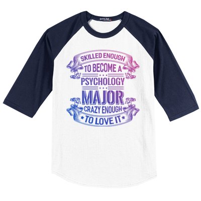 Psychology Major Gift Psychologist Gift Baseball Sleeve Shirt