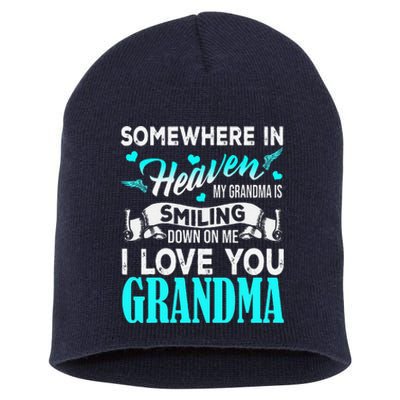 Proud My Grandma In Heaven Happy Mother Day Proud Of Grandma Short Acrylic Beanie