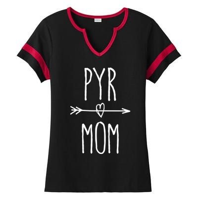 Pyr Mom Gift Cute Great Pyrenees Mom Cute Gift Ladies Halftime Notch Neck Tee