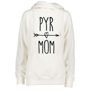 Pyr Mom Gift Cute Great Pyrenees Mom Cute Gift Womens Funnel Neck Pullover Hood