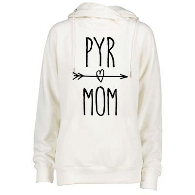 Pyr Mom Gift Cute Great Pyrenees Mom Cute Gift Womens Funnel Neck Pullover Hood