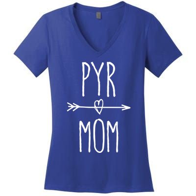 Pyr Mom Gift Cute Great Pyrenees Mom Cute Gift Women's V-Neck T-Shirt