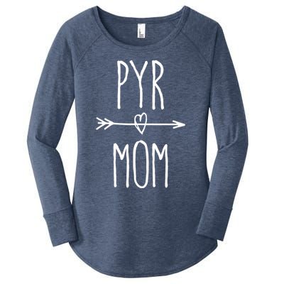 Pyr Mom Gift Cute Great Pyrenees Mom Cute Gift Women's Perfect Tri Tunic Long Sleeve Shirt