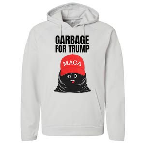 Proud Maga Garbage For Trump Supporter Trash Bag Cartoon Performance Fleece Hoodie