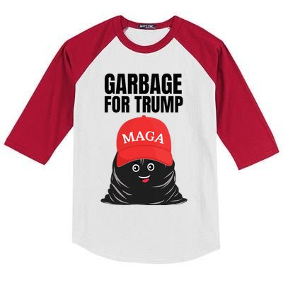 Proud Maga Garbage For Trump Supporter Trash Bag Cartoon Kids Colorblock Raglan Jersey