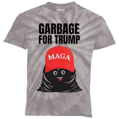 Proud Maga Garbage For Trump Supporter Trash Bag Cartoon Kids Tie-Dye T-Shirt