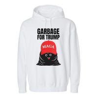 Proud Maga Garbage For Trump Supporter Trash Bag Cartoon Garment-Dyed Fleece Hoodie