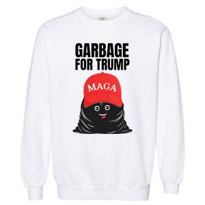 Proud Maga Garbage For Trump Supporter Trash Bag Cartoon Garment-Dyed Sweatshirt