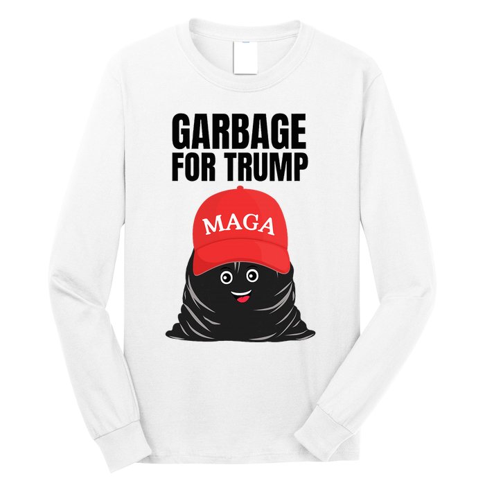 Proud Maga Garbage For Trump Supporter Trash Bag Cartoon Long Sleeve Shirt