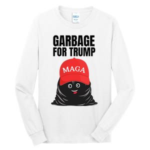 Proud Maga Garbage For Trump Supporter Trash Bag Cartoon Tall Long Sleeve T-Shirt