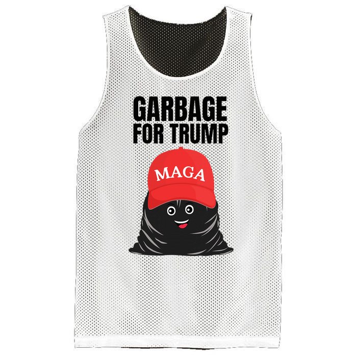 Proud Maga Garbage For Trump Supporter Trash Bag Cartoon Mesh Reversible Basketball Jersey Tank