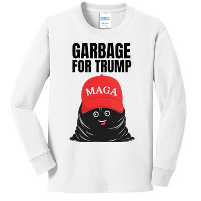 Proud Maga Garbage For Trump Supporter Trash Bag Cartoon Kids Long Sleeve Shirt