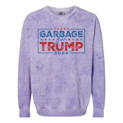 Proud Maga Garbage For Trump Supporter Colorblast Crewneck Sweatshirt