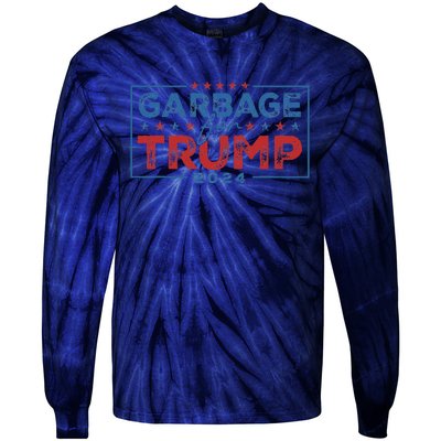 Proud Maga Garbage For Trump Supporter Tie-Dye Long Sleeve Shirt