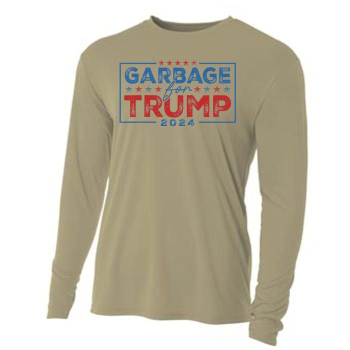 Proud Maga Garbage For Trump Supporter Cooling Performance Long Sleeve Crew