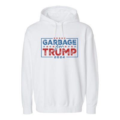 Proud Maga Garbage For Trump Supporter Garment-Dyed Fleece Hoodie