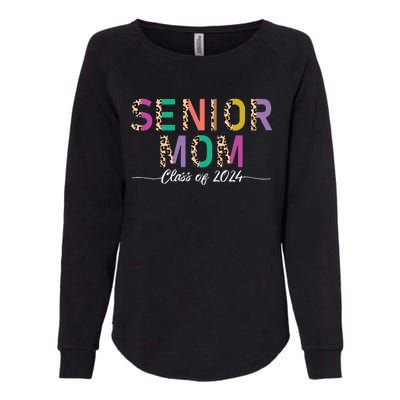 Proud Mom Graduate Leopard Senior Mom Class Of 2024 Womens California Wash Sweatshirt