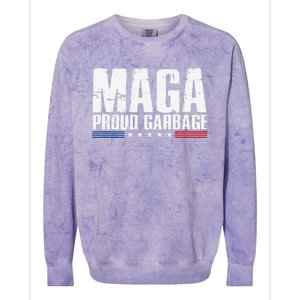 Proud Maga Garbage Trump Supporter Colorblast Crewneck Sweatshirt