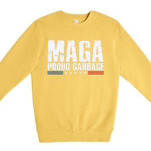 Proud Maga Garbage Trump Supporter Premium Crewneck Sweatshirt