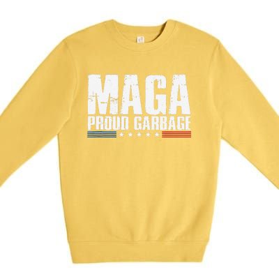 Proud Maga Garbage Trump Supporter Premium Crewneck Sweatshirt