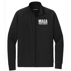 Proud Maga Garbage Trump Supporter Stretch Full-Zip Cadet Jacket