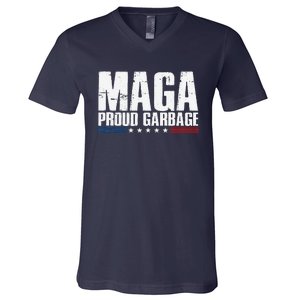 Proud Maga Garbage Trump Supporter V-Neck T-Shirt