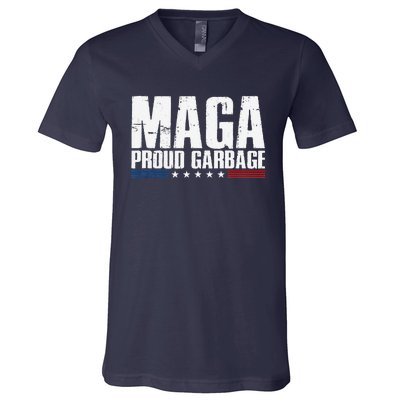 Proud Maga Garbage Trump Supporter V-Neck T-Shirt