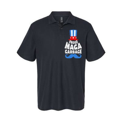 Proud Maga Garbage Trump Supporter Usa Softstyle Adult Sport Polo