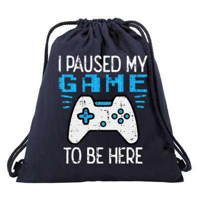 Paused My Game Gamer Controller Gaming Drawstring Bag