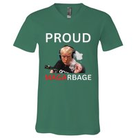 Proud Maga Garbage Proud To Be Garbage Trump V-Neck T-Shirt