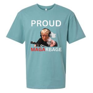 Proud Maga Garbage Proud To Be Garbage Trump Sueded Cloud Jersey T-Shirt