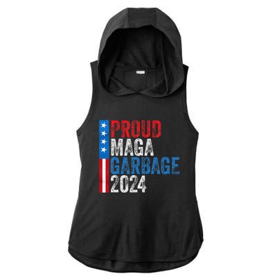 Proud Maga Garbage 2024 Ladies PosiCharge Tri-Blend Wicking Draft Hoodie Tank