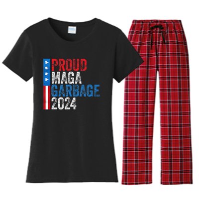 Proud Maga Garbage 2024 Women's Flannel Pajama Set