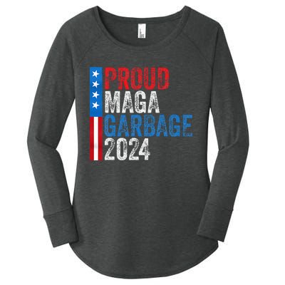 Proud Maga Garbage 2024 Women's Perfect Tri Tunic Long Sleeve Shirt