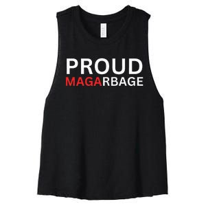 Proud Maga Garbage Trump Supporters Women's Racerback Cropped Tank