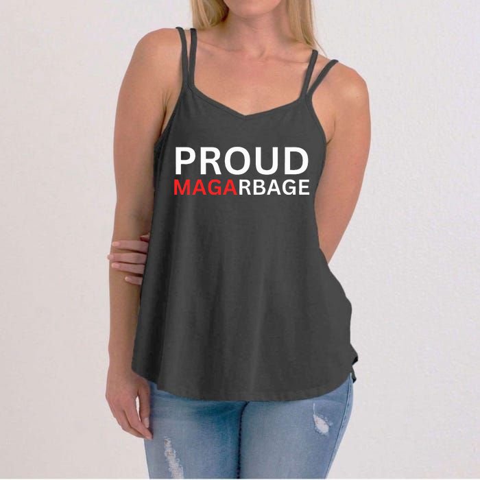 Proud Maga Garbage Trump Supporters Women's Strappy Tank