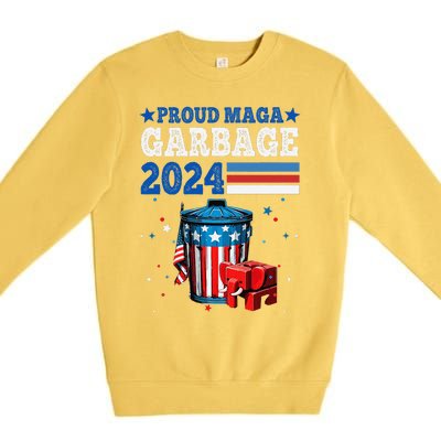 Proud Maga Garbage Trump Supporter Premium Crewneck Sweatshirt