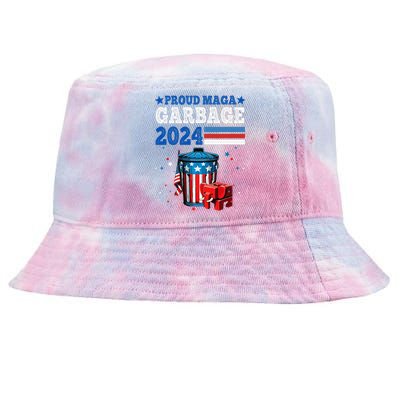 Proud Maga Garbage Trump Supporter Tie-Dyed Bucket Hat