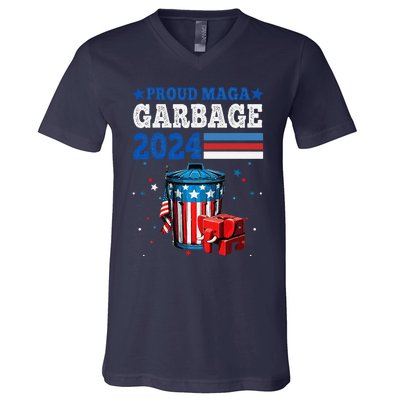 Proud Maga Garbage Trump Supporter V-Neck T-Shirt