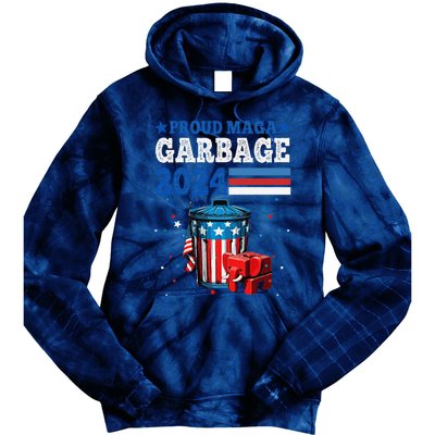 Proud Maga Garbage Trump Supporter Tie Dye Hoodie