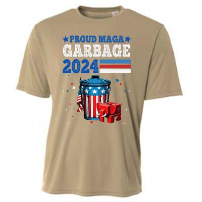 Proud Maga Garbage Trump Supporter Cooling Performance Crew T-Shirt